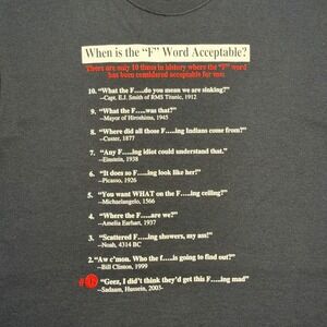 2000s When the F word funny shirt